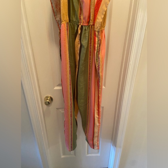 Thread Story Multi-Color Pants Jumpsuit w/ Spaghetti Straps, Pockets, & Ruffles - Picture 8 of 12
